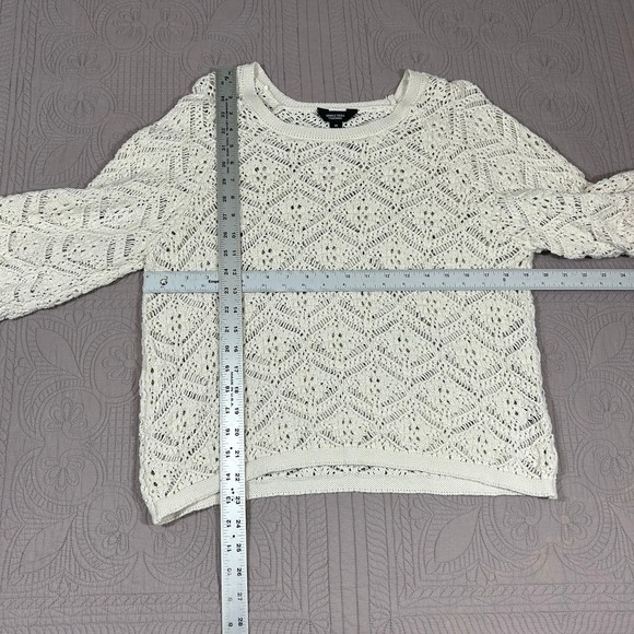 Simply Vera Women's Medium Cotton Crewneck Sweater Vera Wang - Picture 3 of 10